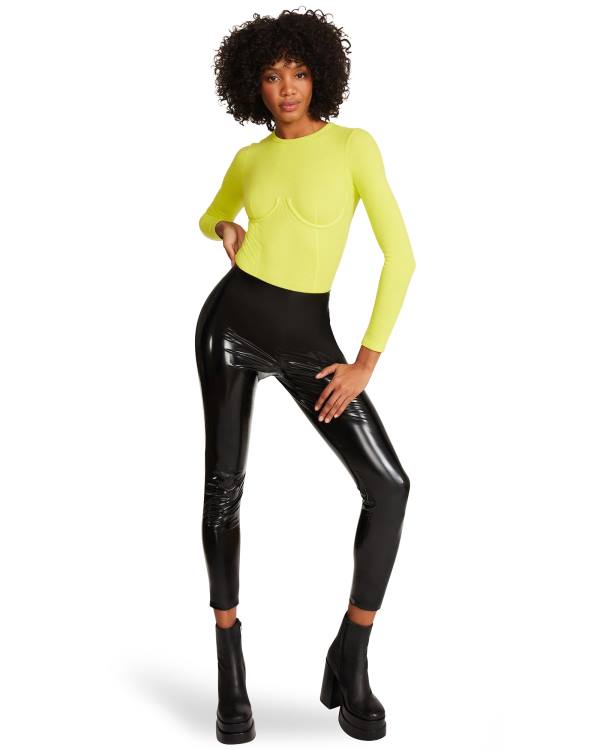 Bodysuit γυναικεια Steve Madden Corset Lime ανοιχτο πρασινο | SM-574YB