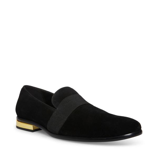 Loafers ανδρικα Steve Madden Anversa σουετ μαυρα | SM-487UE