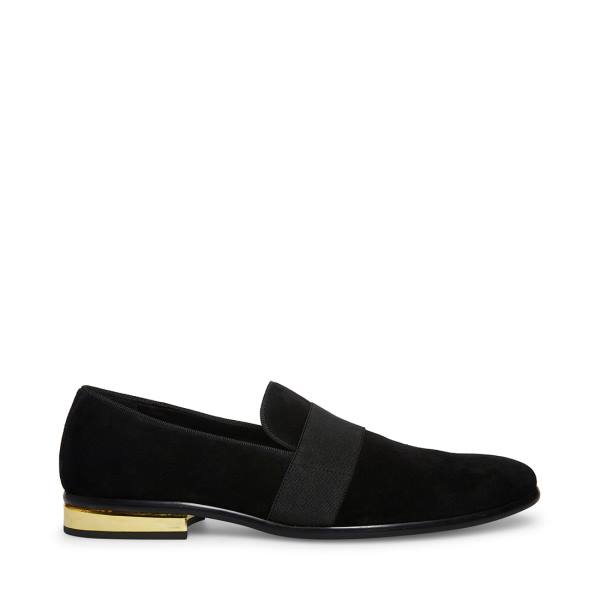 Loafers ανδρικα Steve Madden Anversa σουετ μαυρα | SM-487UE