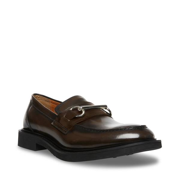 Loafers ανδρικα Steve Madden Barry δερματινα καφε | SM-107SE