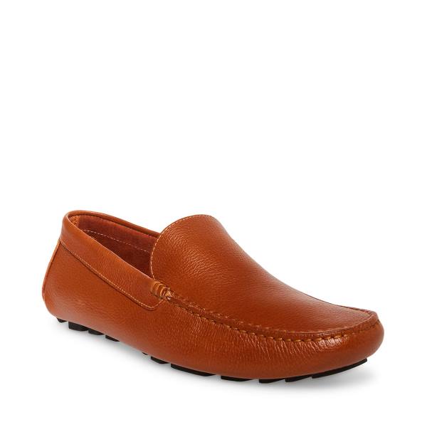 Loafers ανδρικα Steve Madden Bergamo Tan δερματινα καφε | SM-210DF