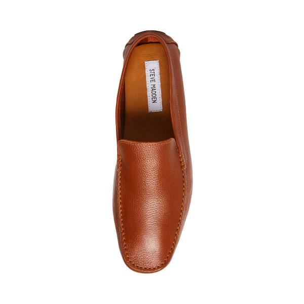 Loafers ανδρικα Steve Madden Bergamo Tan δερματινα καφε | SM-210DF