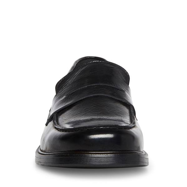 Loafers ανδρικα Steve Madden Brookline λουστρινι μαυρα | SM-687DN