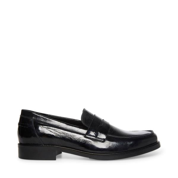 Loafers ανδρικα Steve Madden Brookline λουστρινι μαυρα | SM-687DN