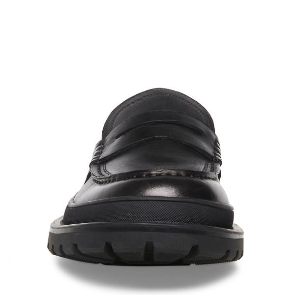 Loafers ανδρικα Steve Madden Charles δερματινα μαυρα | SM-241BG