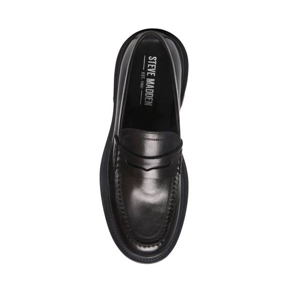 Loafers ανδρικα Steve Madden Charles δερματινα μαυρα | SM-241BG