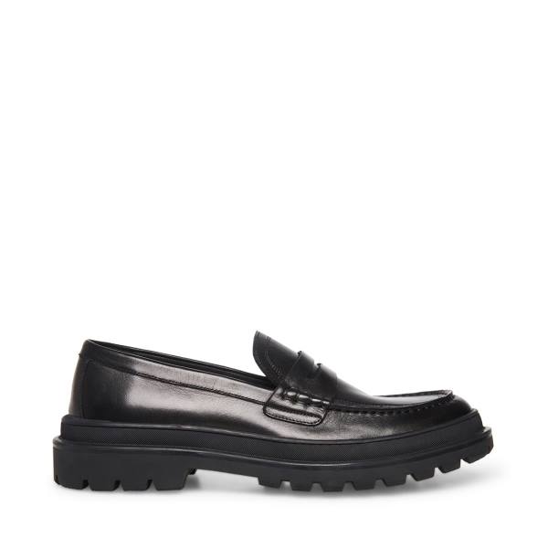 Loafers ανδρικα Steve Madden Charles δερματινα μαυρα | SM-241BG