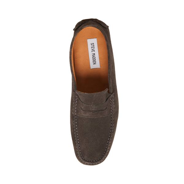 Loafers ανδρικα Steve Madden Italo σουετ σκούρο γκρι | SM-391TF