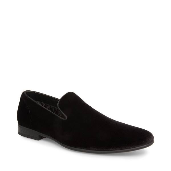 Loafers ανδρικα Steve Madden Laight Velvet μαυρα | SM-396EB