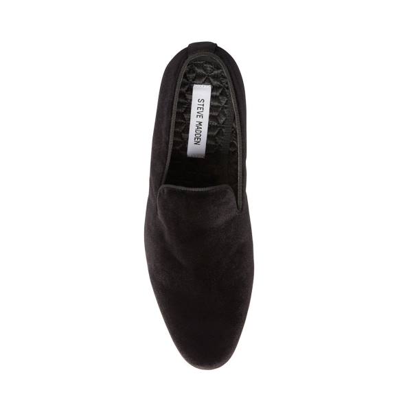 Loafers ανδρικα Steve Madden Laight Velvet μαυρα | SM-396EB