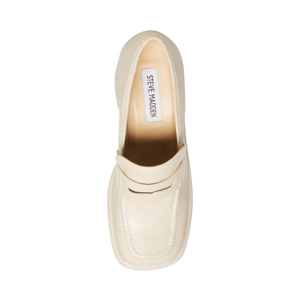 Loafers γυναικεια Steve Madden Fulfill Bone δερματινα Μπεζ | SM-147XI