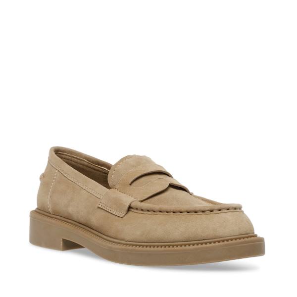 Loafers γυναικεια Steve Madden Kallen Sand σουετ καφε | SM-254FL