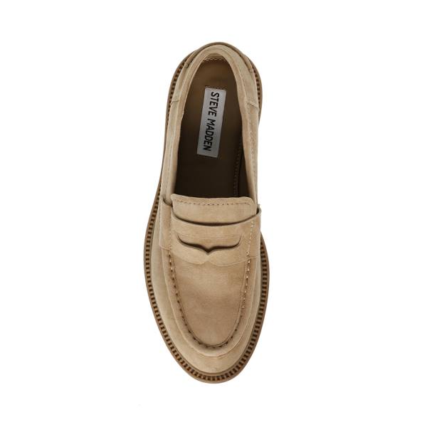 Loafers γυναικεια Steve Madden Kallen Sand σουετ καφε | SM-254FL