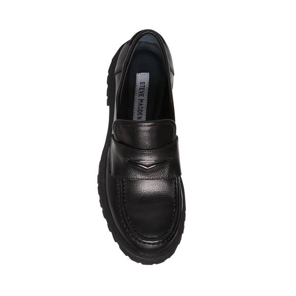 Loafers γυναικεια Steve Madden Lawrence δερματινα μαυρα | SM-479WL