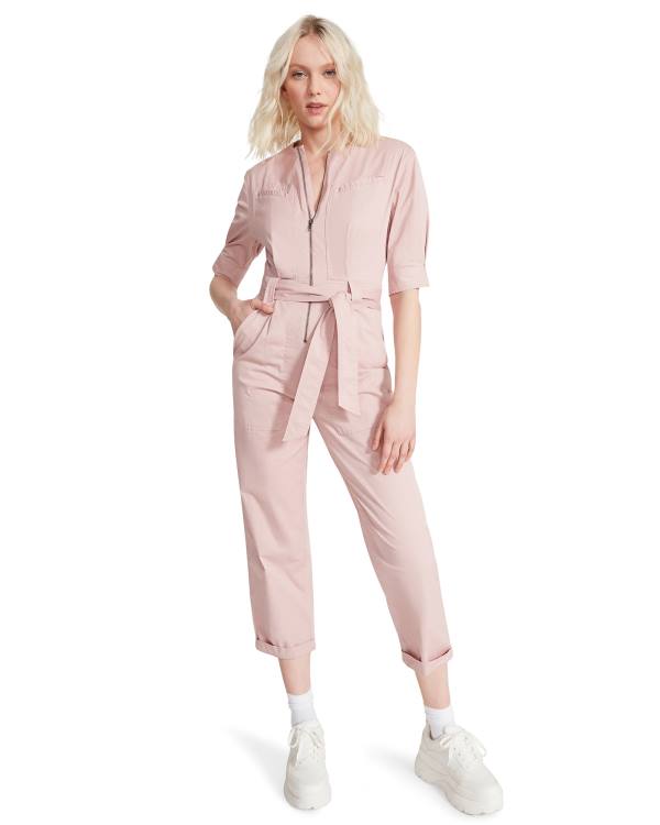 Αριστος γυναικεια Steve Madden Flying Private Jumpsuit ανοιχτο ροζ | SM-037QB