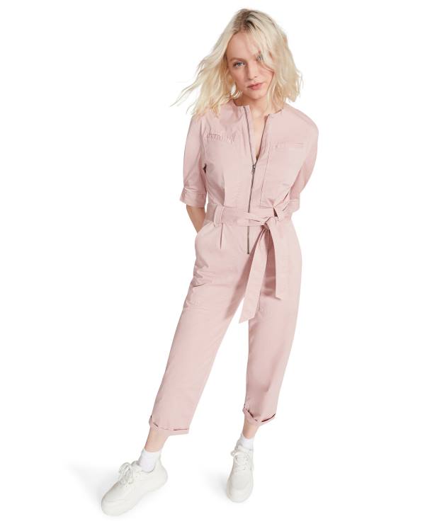 Αριστος γυναικεια Steve Madden Flying Private Jumpsuit ανοιχτο ροζ | SM-037QB