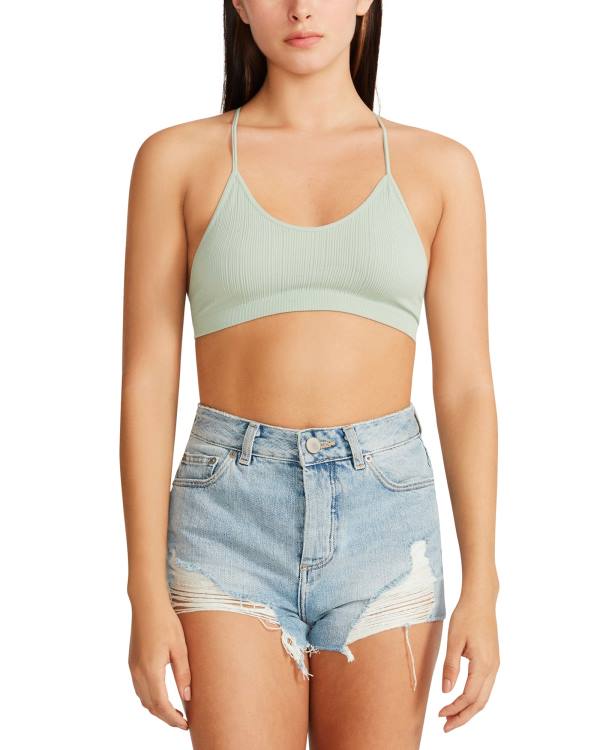 Αριστος γυναικεια Steve Madden The Ella Mesh Bralette Sage πρασινο | SM-642YO