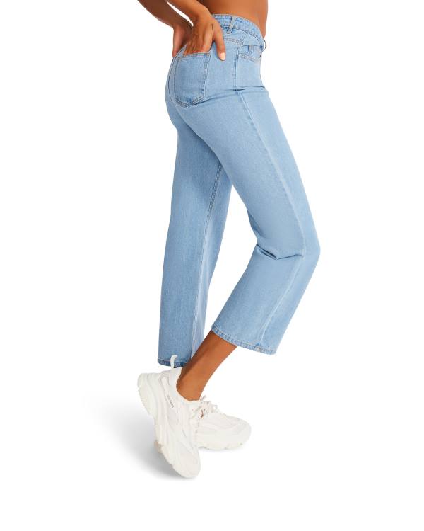 Παντελονια γυναικεια Steve Madden Asymmetrical Boyfriend Jean μπλε | SM-198FV