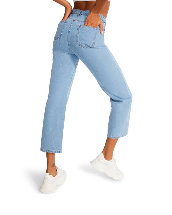 Παντελονια γυναικεια Steve Madden Asymmetrical Boyfriend Jean μπλε | SM-198FV