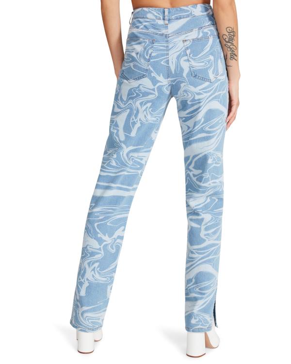 Παντελονια γυναικεια Steve Madden Denim Swirl Pants μπλε | SM-605QE