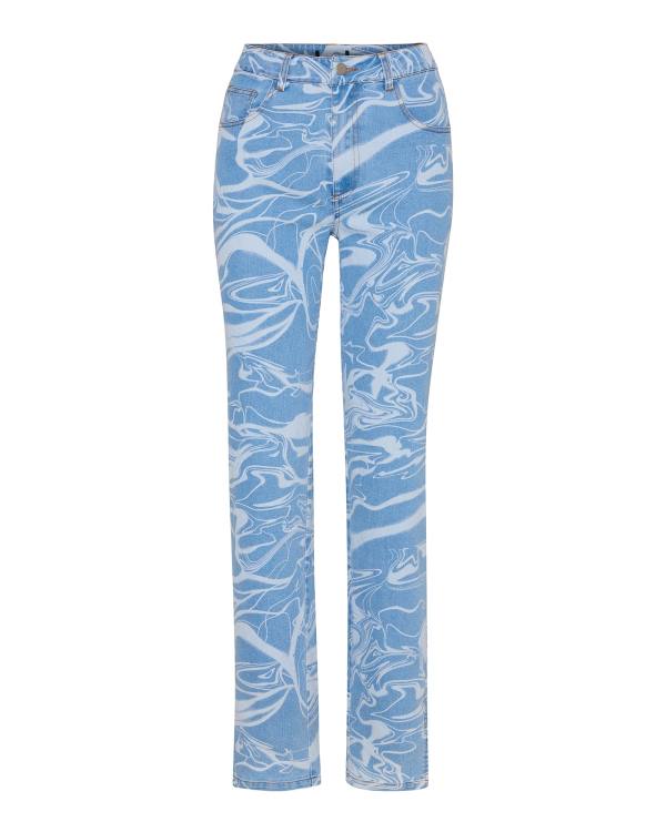 Παντελονια γυναικεια Steve Madden Denim Swirl Pants μπλε | SM-605QE