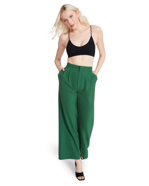 Παντελονια γυναικεια Steve Madden High Waisted Trouser πρασινο | SM-824VA