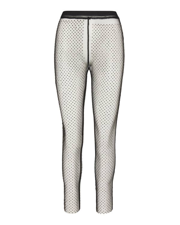 Παντελονια γυναικεια Steve Madden Mesh Rhinestone Pants μαυρα | SM-051SA