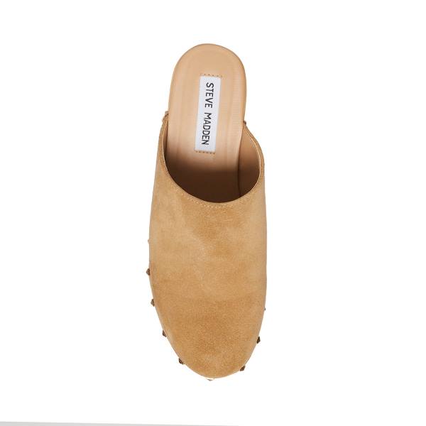 Τακούνια γυναικεια Steve Madden Bushwick Taupe σουετ Heel γκρι καφε | SM-641AT