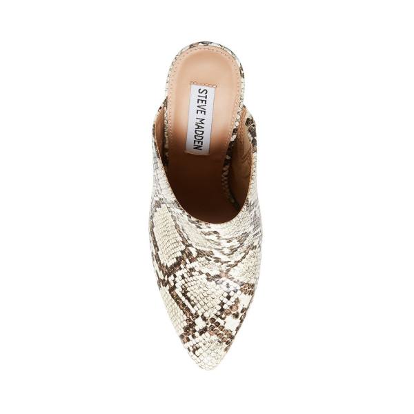 Τακούνια γυναικεια Steve Madden Ditty Snake Heel μαυρα ασπρα Snakeskin | SM-401QX