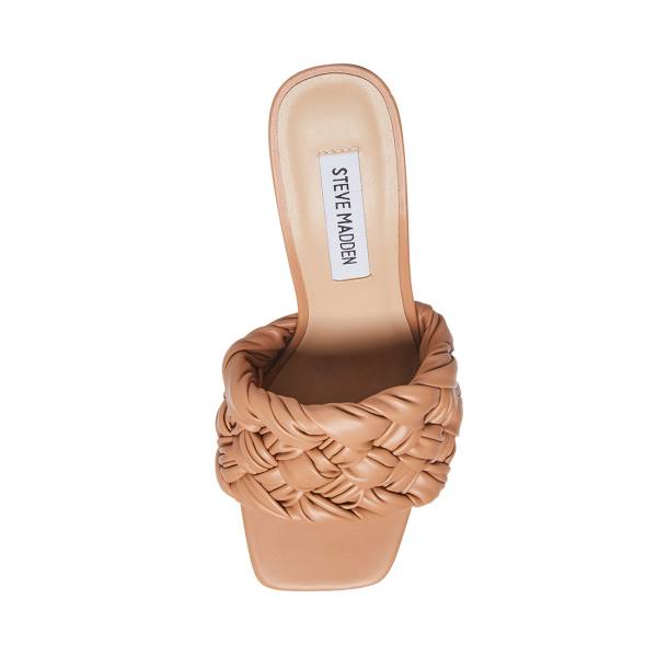 Τακούνια γυναικεια Steve Madden Leilani Tan Heel Μπεζ | SM-214RS