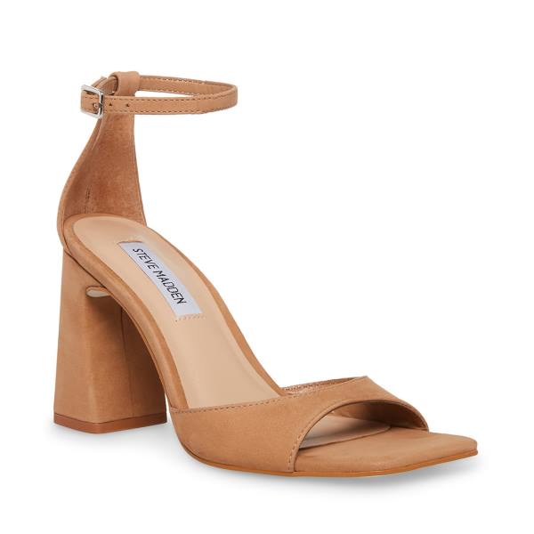 Τακούνια γυναικεια Steve Madden Margot Camel Nubuck Heel καφε | SM-653RO