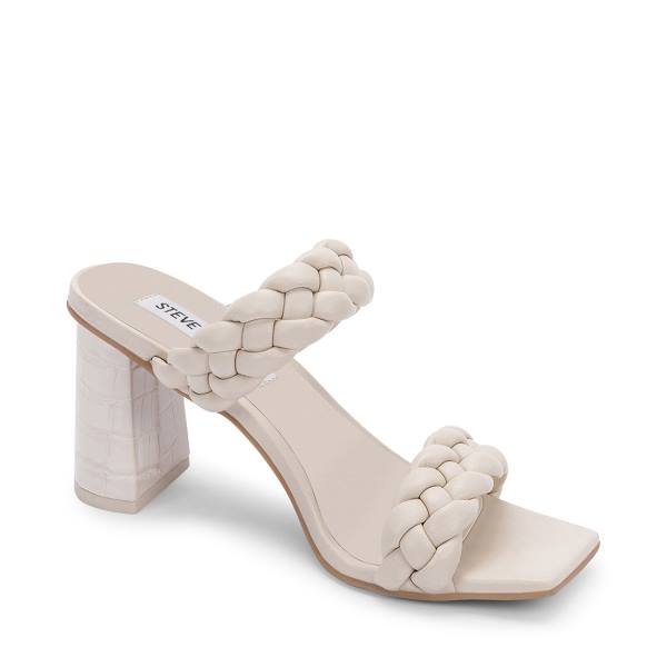 Τακούνια γυναικεια Steve Madden Paxton Ivory Heel ασπρα | SM-923ER