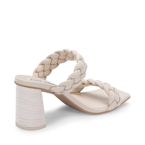 Τακούνια γυναικεια Steve Madden Paxton Ivory Heel ασπρα | SM-923ER