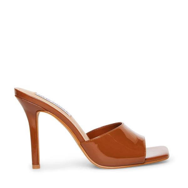 Τακούνια γυναικεια Steve Madden Signal Cognac λουστρινι Heel καφε | SM-417AL