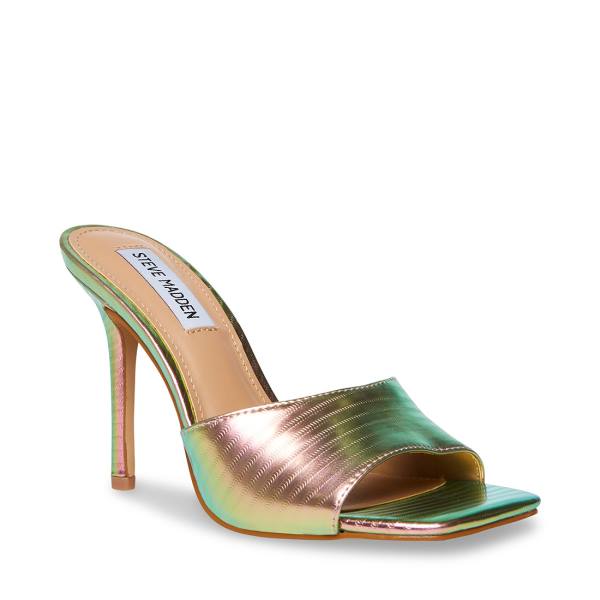 Τακούνια γυναικεια Steve Madden Signal Metallic Heel μεταλλικός Πολύχρωμο | SM-186NG