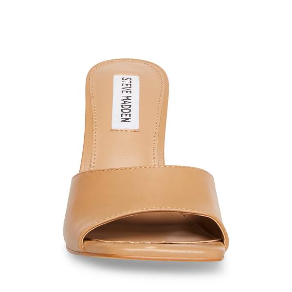 Τακούνια γυναικεια Steve Madden Signal Tan δερματινα Heel Μπεζ | SM-924GO