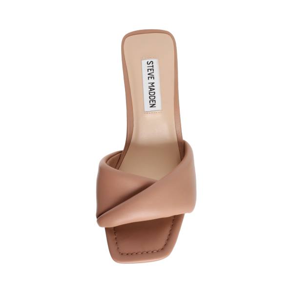 Τακούνια γυναικεια Steve Madden Thai Tan δερματινα Heel καφε | SM-913LB