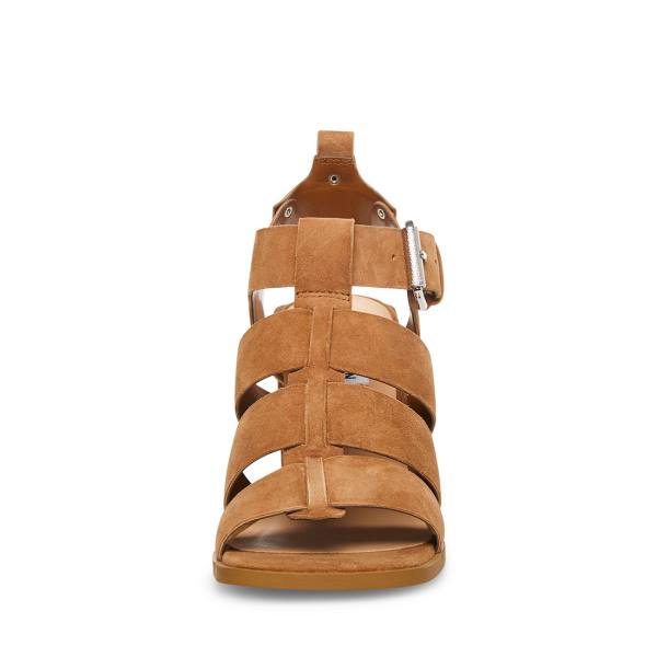 Τακούνια γυναικεια Steve Madden Tribeca Chestnut σουετ Heel καφε | SM-436HC