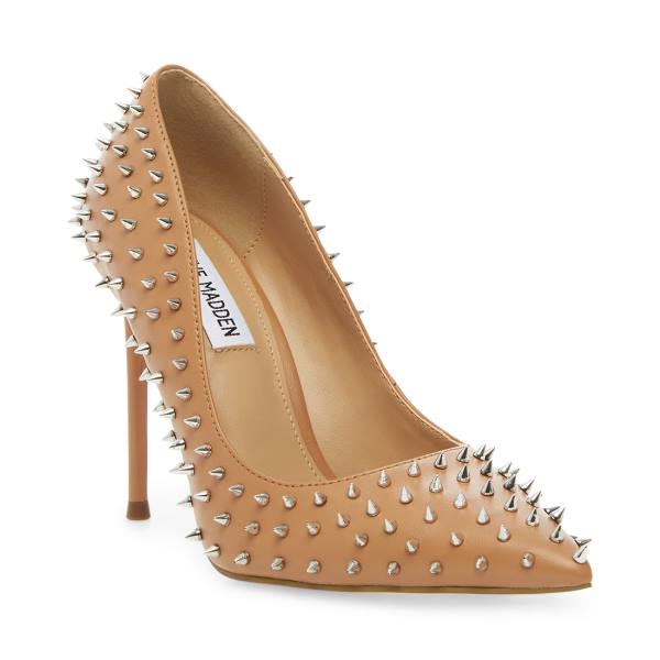 Τακούνια γυναικεια Steve Madden Vala-s Tan Heel Μπεζ | SM-283PX