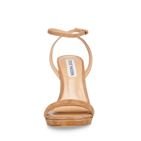 Τακούνια γυναικεια Steve Madden Wafer Camel σουετ Heel καφε | SM-759MY