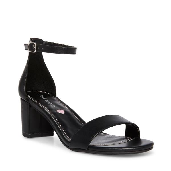 Τακούνια παιδικα Steve Madden Jcarrson Smooth μαυρα | SM-543KR