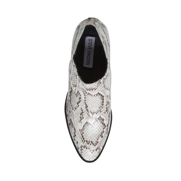 αρβυλα γυναικεια Steve Madden Barnett Snake μαυρα ασπρα Snakeskin | SM-310MU