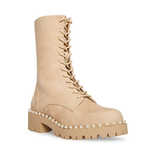 αρβυλα γυναικεια Steve Madden Conrad Bone Nubuck Μπεζ | SM-594MF