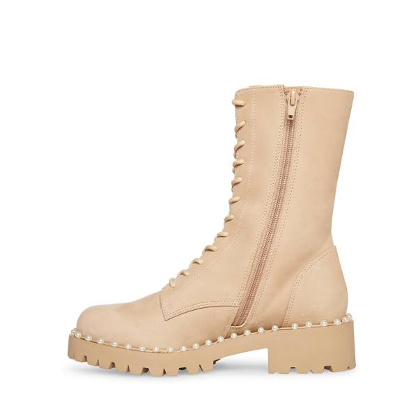 αρβυλα γυναικεια Steve Madden Conrad Bone Nubuck Μπεζ | SM-594MF