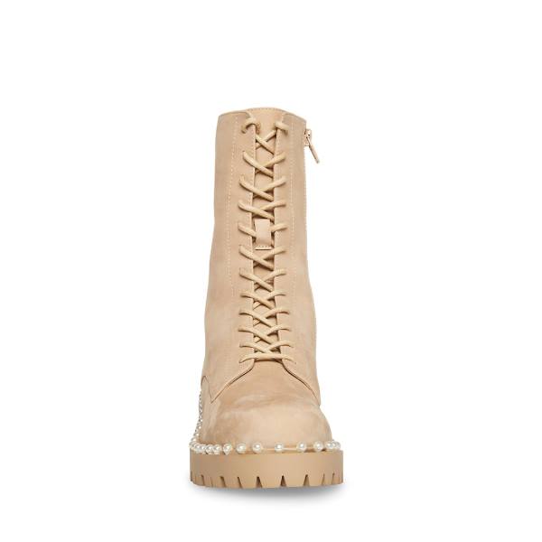 αρβυλα γυναικεια Steve Madden Conrad Bone Nubuck Μπεζ | SM-594MF