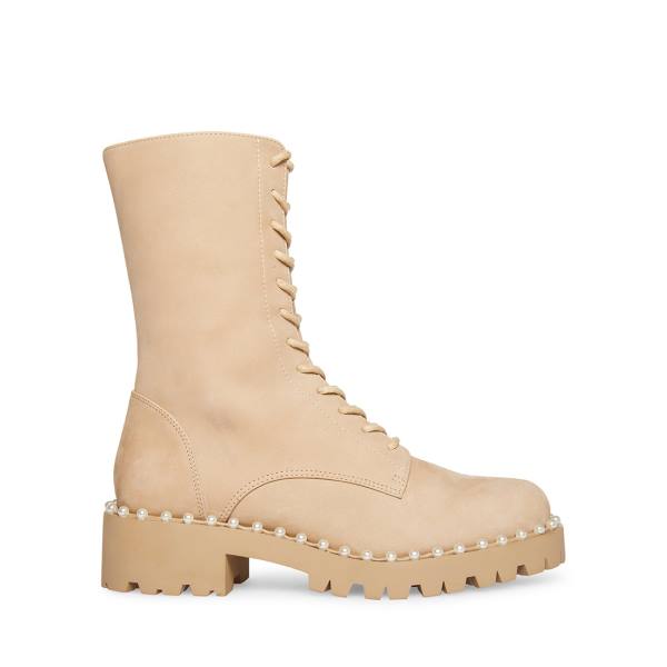 αρβυλα γυναικεια Steve Madden Conrad Bone Nubuck Μπεζ | SM-594MF