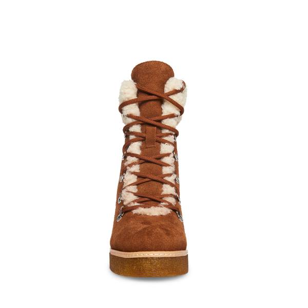 αρβυλα γυναικεια Steve Madden Marcel Cognac σουετ καφε | SM-640OL