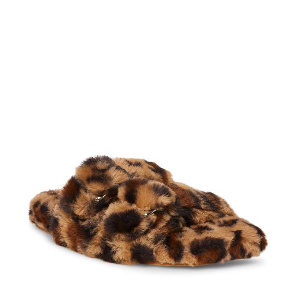 παντοφλες γυναικεια Steve Madden Staycation Leopard λεοπαρ | SM-534UW