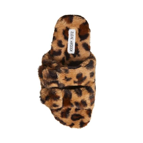 παντοφλες γυναικεια Steve Madden Staycation Leopard λεοπαρ | SM-534UW