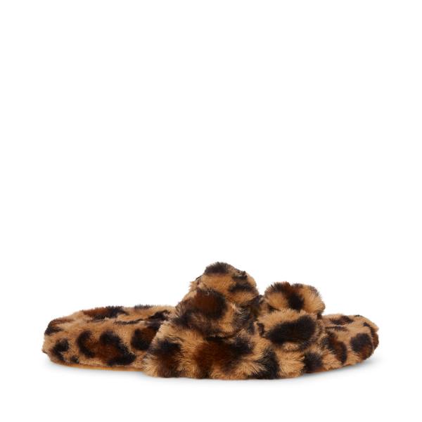 παντοφλες γυναικεια Steve Madden Staycation Leopard λεοπαρ | SM-534UW